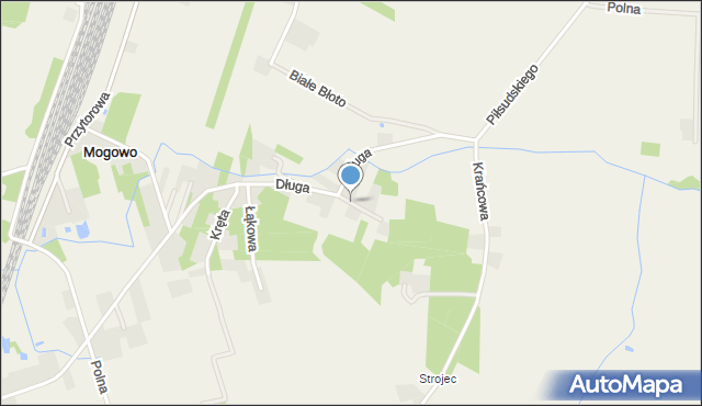 Mogowo, Krótka, mapa Mogowo