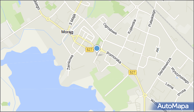 Morąg, Króla Władysława Jagiełły, mapa Morąg