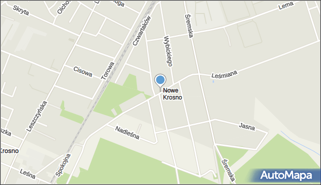 Mosina powiat poznański, Krosińska, mapa Mosina powiat poznański