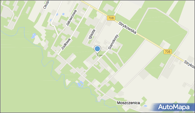 Moszczenica gmina Zgierz, Krótka, mapa Moszczenica gmina Zgierz