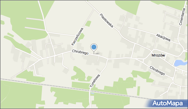 Mrozów, Króla Bolesława Chrobrego, mapa Mrozów