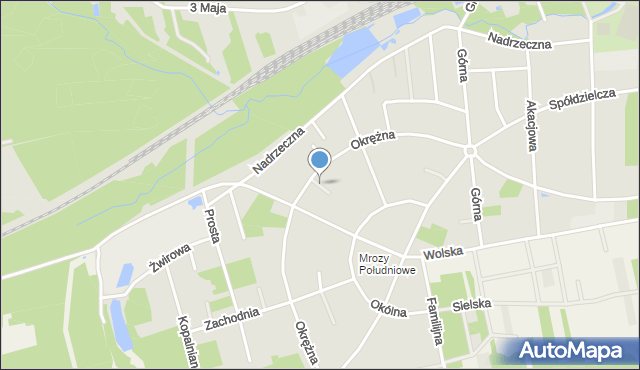 Mrozy powiat miński, Krzywa, mapa Mrozy powiat miński