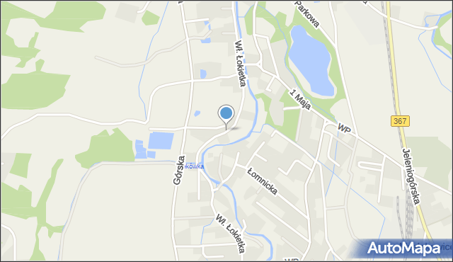 Mysłakowice, Króla Władysława Łokietka, mapa Mysłakowice
