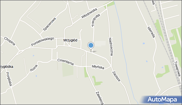 Myszków, Krakowska, mapa Myszków