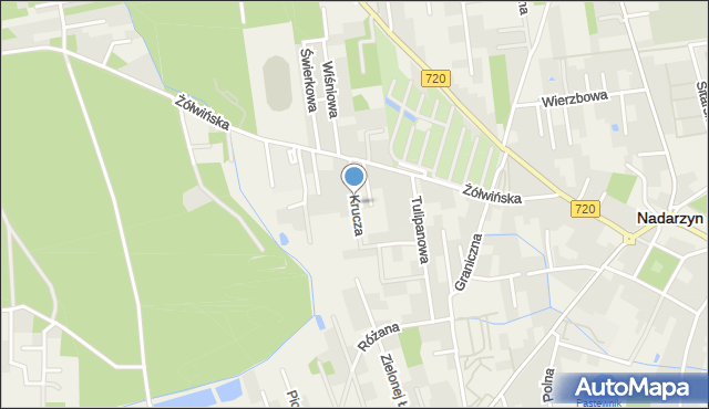 Nadarzyn powiat pruszkowski, Krucza, mapa Nadarzyn powiat pruszkowski