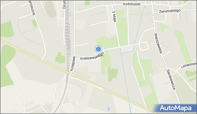 Nidzica, Kraszewskiego Józefa Ignacego, mapa Nidzica