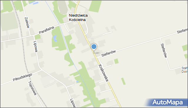 Niedrzwica Kościelna, Krakowska, mapa Niedrzwica Kościelna