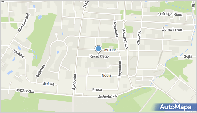 Niemcz, Krasickiego Ignacego, bp., mapa Niemcz