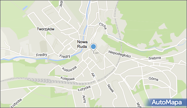 Nowa Ruda powiat kłodzki, Królowej Jadwigi, mapa Nowa Ruda powiat kłodzki
