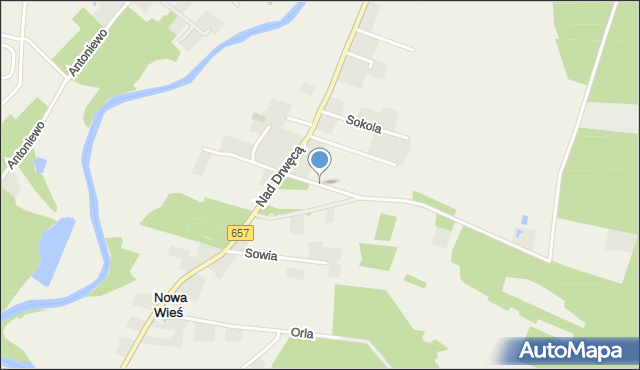 Nowa Wieś gmina Lubicz, Krucza, mapa Nowa Wieś gmina Lubicz