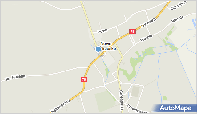 Nowe Brzesko, Krakowska, mapa Nowe Brzesko