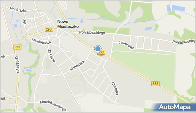 Nowe Miasteczko, Kresowa, mapa Nowe Miasteczko