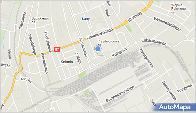 Nowy Sącz, Krasickiego Ignacego, bp., mapa Nowego Sącza