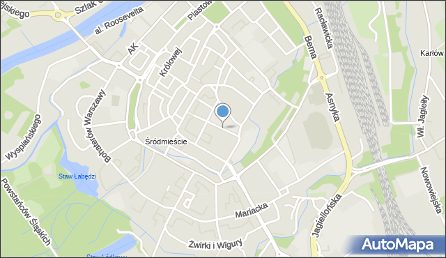 Nysa, Kramarska, mapa Nysy