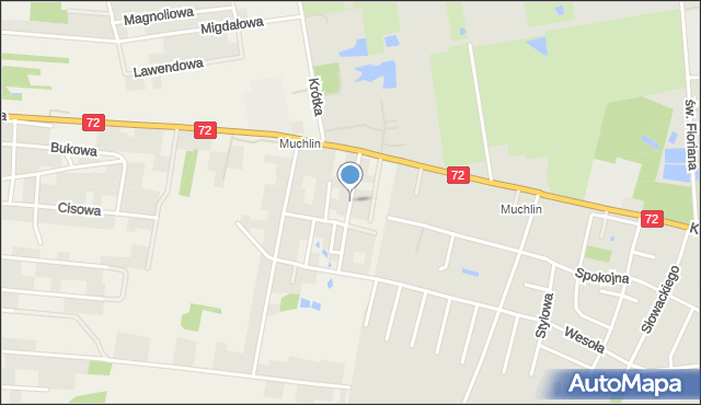 Obrzębin, Krokusowa, mapa Obrzębin