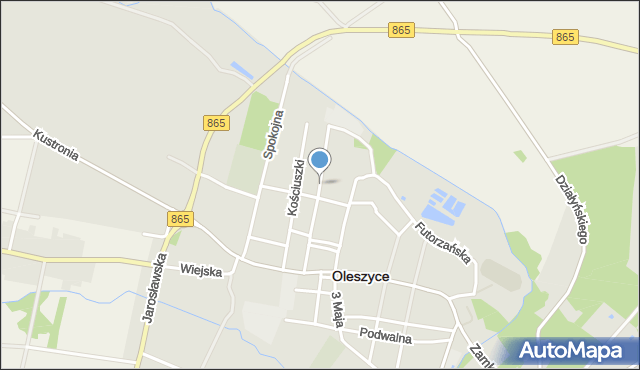 Oleszyce, Króla Jana III Sobieskiego, mapa Oleszyce