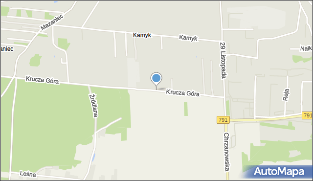 Olkusz, Krucza Góra, mapa Olkusz