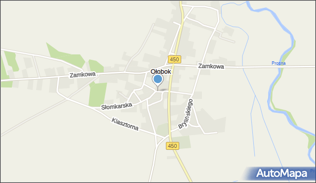 Ołobok gmina Sieroszewice, Krótka, mapa Ołobok gmina Sieroszewice