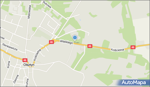 Olsztyn powiat częstochowski, Króla Kazimierza Wielkiego, mapa Olsztyn powiat częstochowski