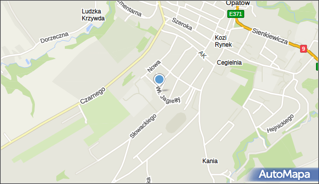 Opatów, Króla Władysława Jagiełły, mapa Opatów