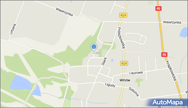 Opole, Kremowa, mapa Opola