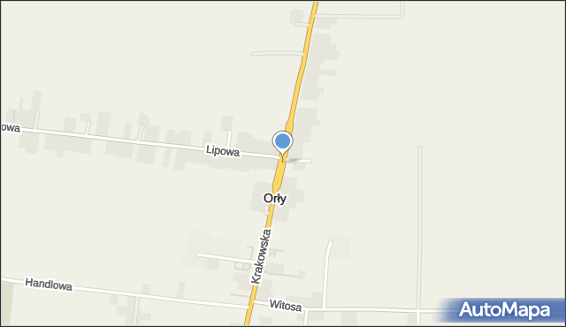 Orły powiat przemyski, Krakowska, mapa Orły powiat przemyski