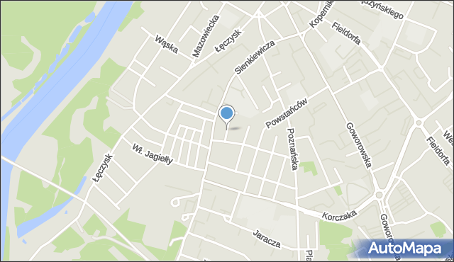 Ostrołęka, Krasickiego Ignacego, bp., mapa Ostrołęka