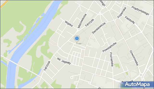 Ostrołęka, Króla Jana III Sobieskiego, mapa Ostrołęka