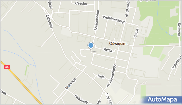 Oświęcim, Króla Jana III Sobieskiego, mapa Oświęcimia