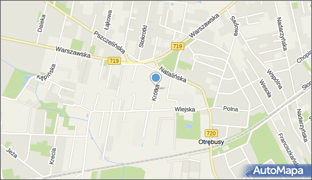 Otrębusy, Krótka, mapa Otrębusy