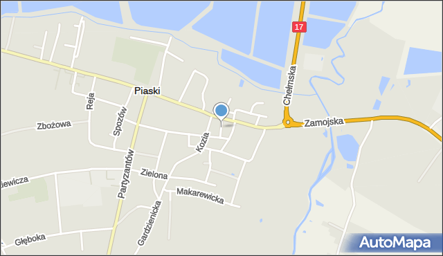 Piaski powiat świdnicki, Krótka, mapa Piaski powiat świdnicki