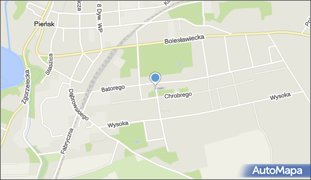 Pieńsk, Króla Jana III Sobieskiego, mapa Pieńsk