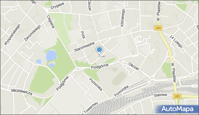 Piła, Kryniczna, mapa Piły