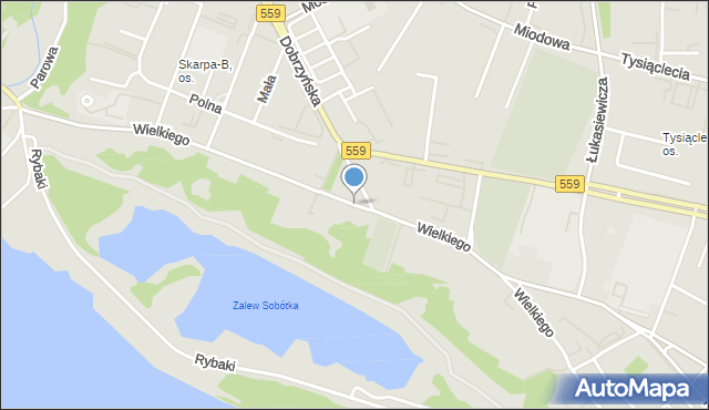 Płock, Króla Kazimierza Wielkiego, mapa Płock