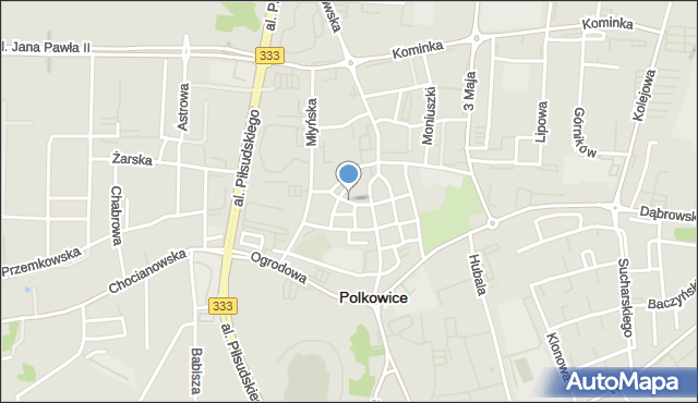 Polkowice, Króla Bolesława Chrobrego, mapa Polkowice