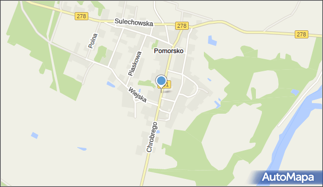 Pomorsko, Króla Bolesława Chrobrego, mapa Pomorsko