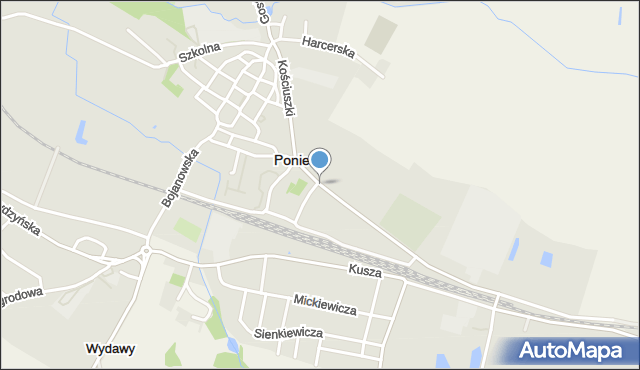 Poniec, Krobska, mapa Poniec