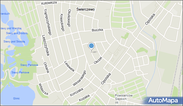 Poznań, Krzywickiego Ludwika, mapa Poznania