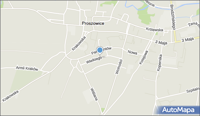 Proszowice, Króla Kazimierza Wielkiego, mapa Proszowice
