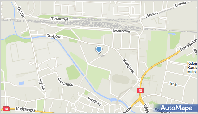 Prudnik, Króla Władysława Łokietka, mapa Prudnik