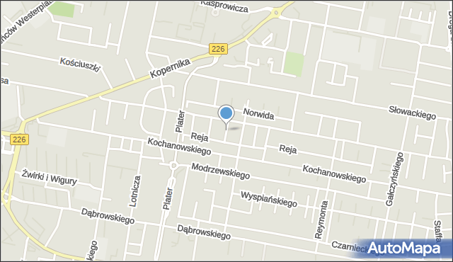 Pruszcz Gdański, Króla Władysława Łokietka, mapa Pruszcz Gdański