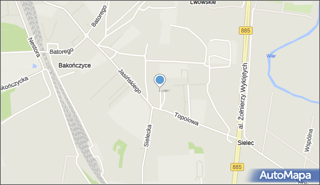 Przemyśl, Krównicka, mapa Przemyśla