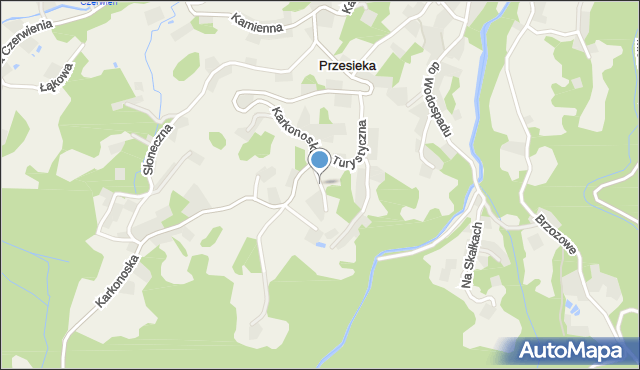 Przesieka gmina Podgórzyn, Kręta, mapa Przesieka gmina Podgórzyn