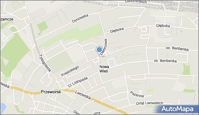 Przeworsk, Krasickiego Ignacego, bp., mapa Przeworsk