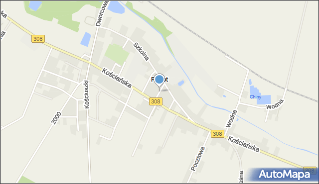 Racot, Krótka, mapa Racot