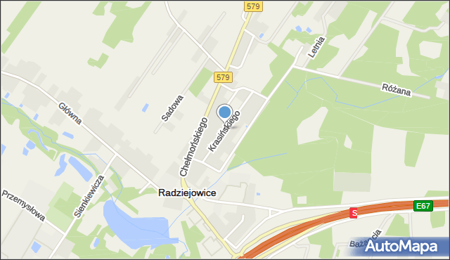 Radziejowice, Krasińskiego Edwarda, mapa Radziejowice