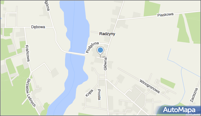 Radzyny, Krótka, mapa Radzyny