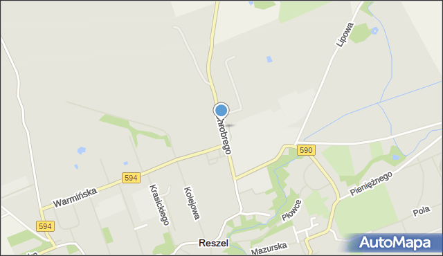 Reszel, Króla Bolesława Chrobrego, mapa Reszel