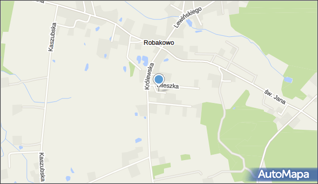 Robakowo gmina Luzino, Króla Bolesława Chrobrego, mapa Robakowo gmina Luzino