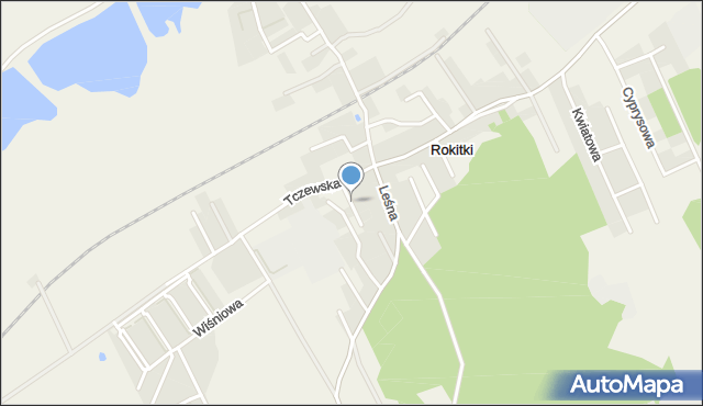 Rokitki gmina Tczew, Krótka, mapa Rokitki gmina Tczew